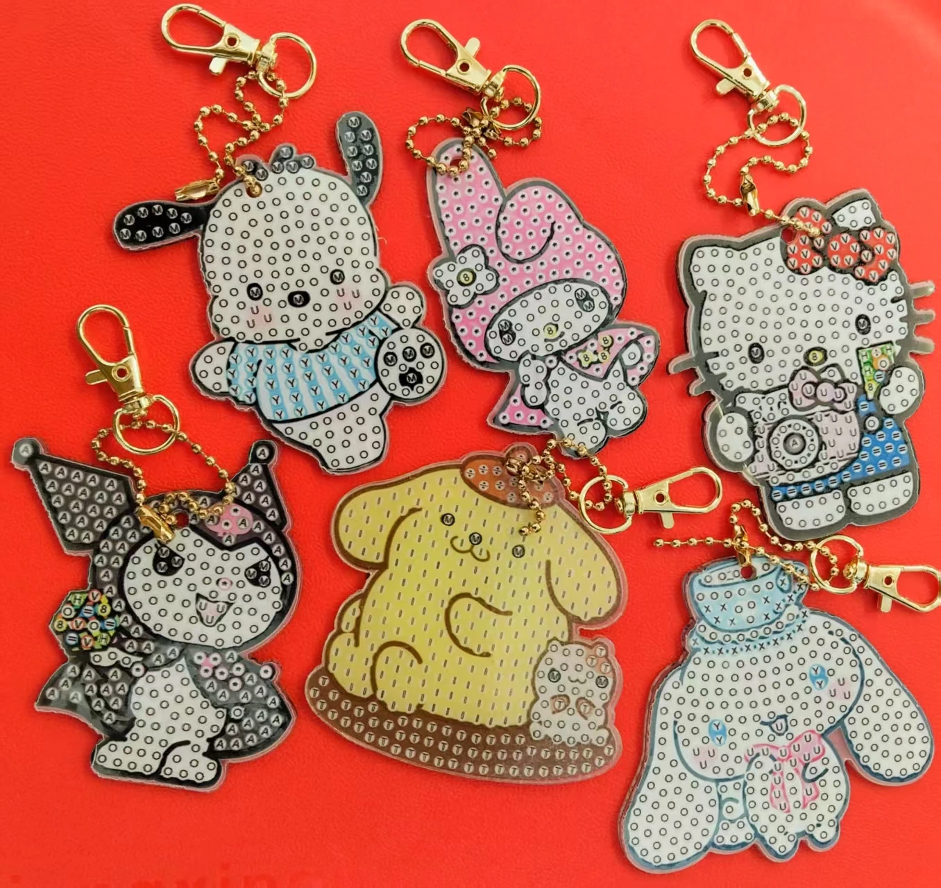 6Pcs Keychains Diamond Painting Cartoon Kulomi 5D Dot Drill Embroider Keychains Small Pendant DIY Handmade Material Packs DIY
6Pcs Keychains Diamond Painting Cartoon Kulomi 5D Dot Drill Embroider Keychains Small Pendant DIY Handmade Material Packs DIY