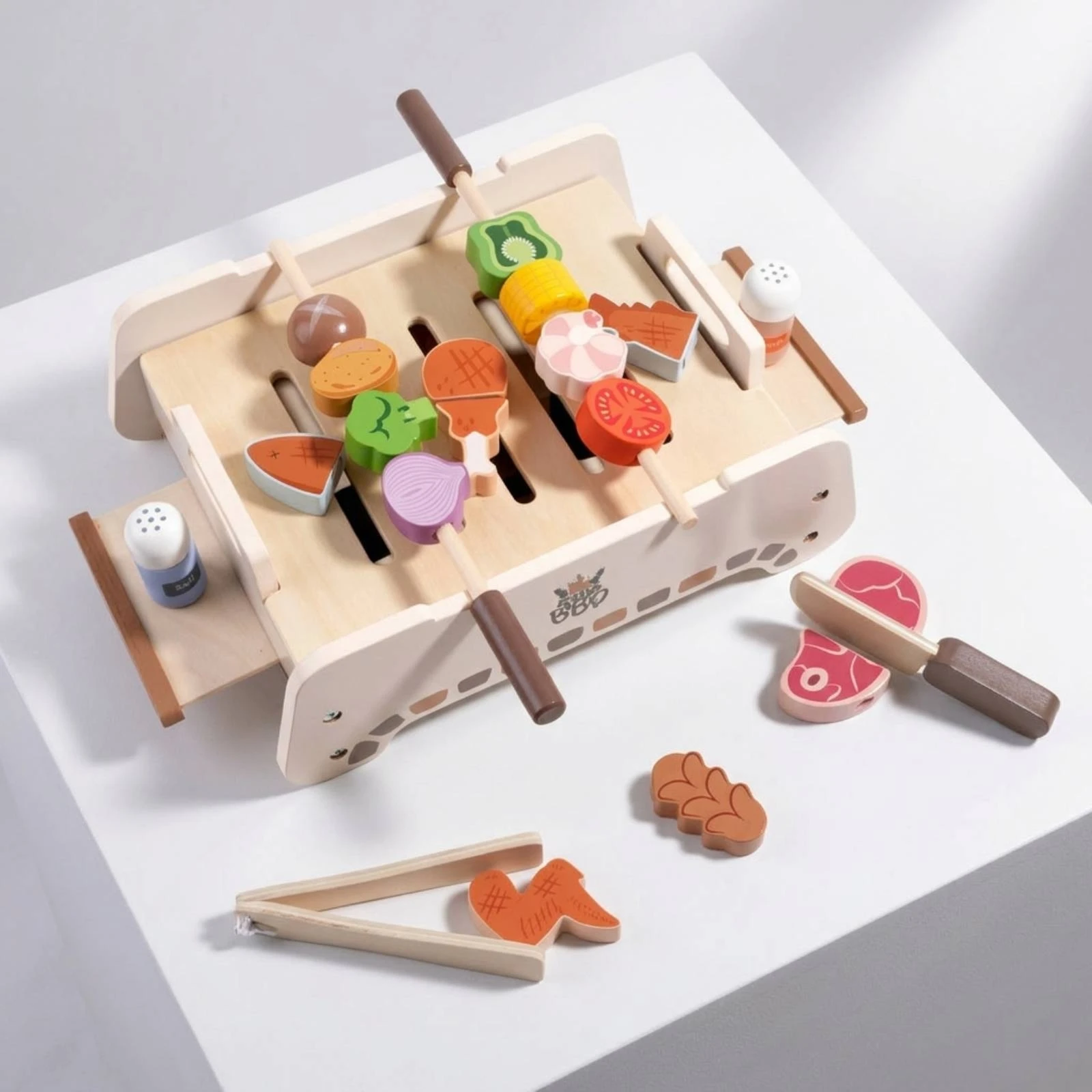 Tabletop Barbecue Grill Toy Slatted Top Wooden Barbecue Grill Toy Educational Long-Lasting for Children
Tabletop Barbecue Grill Toy Slatted Top Wooden Barbecue Grill Toy Educational Long-Lasting for Children