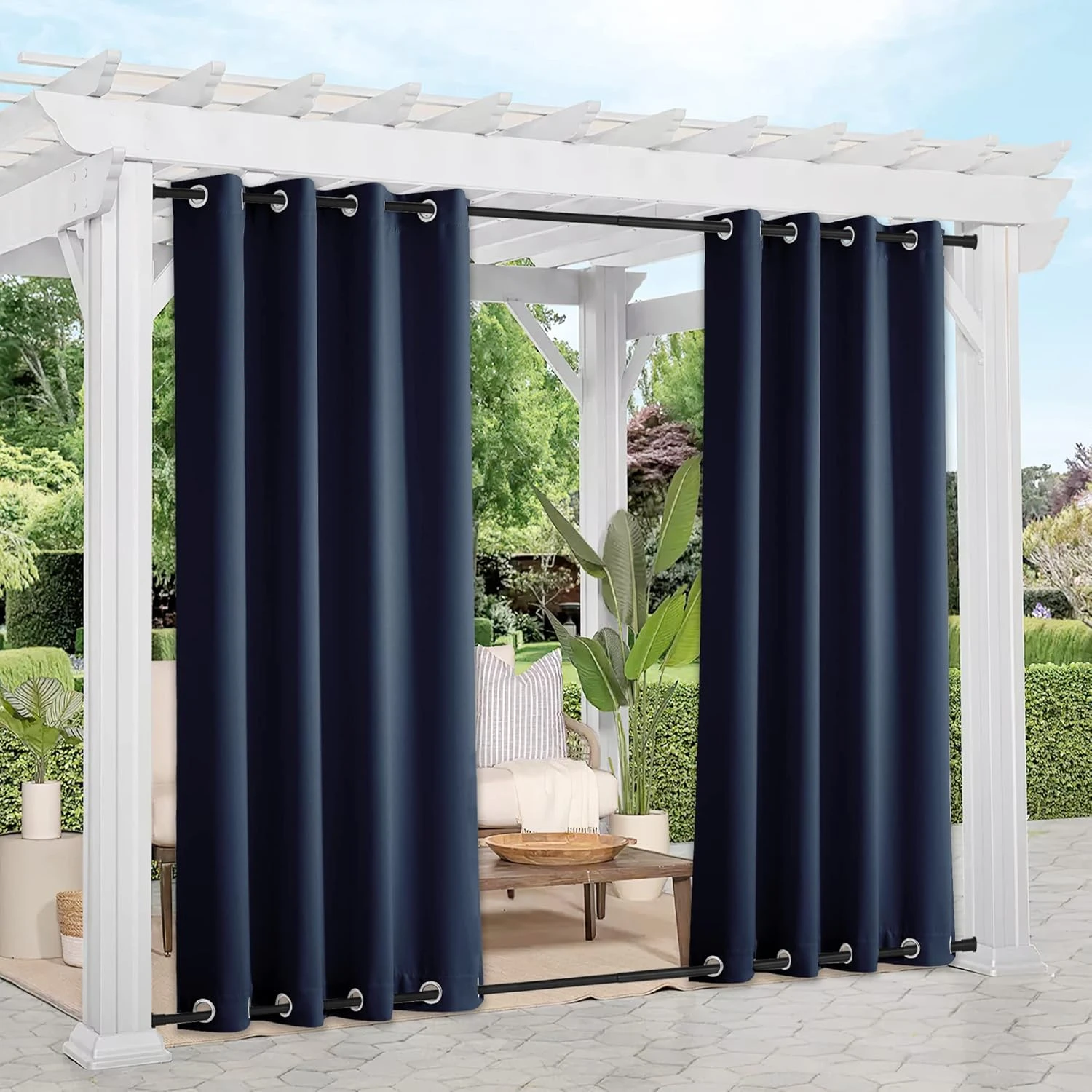 Waterproof Patio Outdoor Curtains, Rustproof Top & Bottom Grommet Windproof Thermal Insulated Blackout Drapes for Porch/Gazebo
Waterproof Patio Outdoor Curtains, Rustproof Top & Bottom Grommet Windproof Thermal Insulated Blackout Drapes for Porch/Gazebo