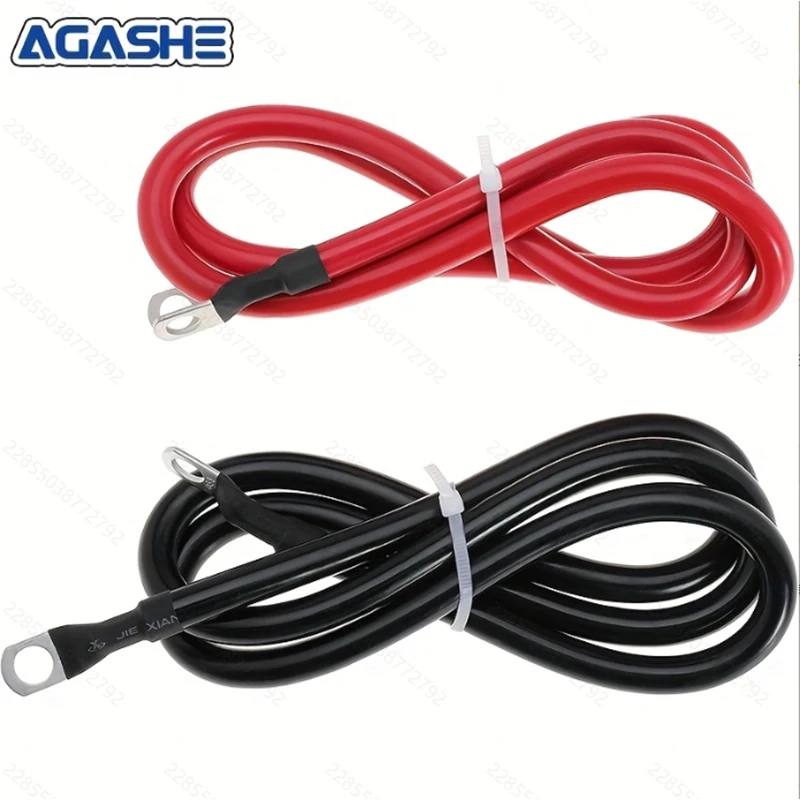 Комплект кабелей для аккумулятора AGASHE, 2 шт., 2 фута — медь OFC 4/6/8/10/12AWG, с кольцевыми клеммами. Промышленный, луженый, гибкий для автомобилей
Комплект кабелей для аккумулятора AGASHE, 2 шт., 2 фута — медь OFC 4/6/8/10/12AWG, с кольцевыми клеммами. Промышленный, луженый, гибкий для автомобилей