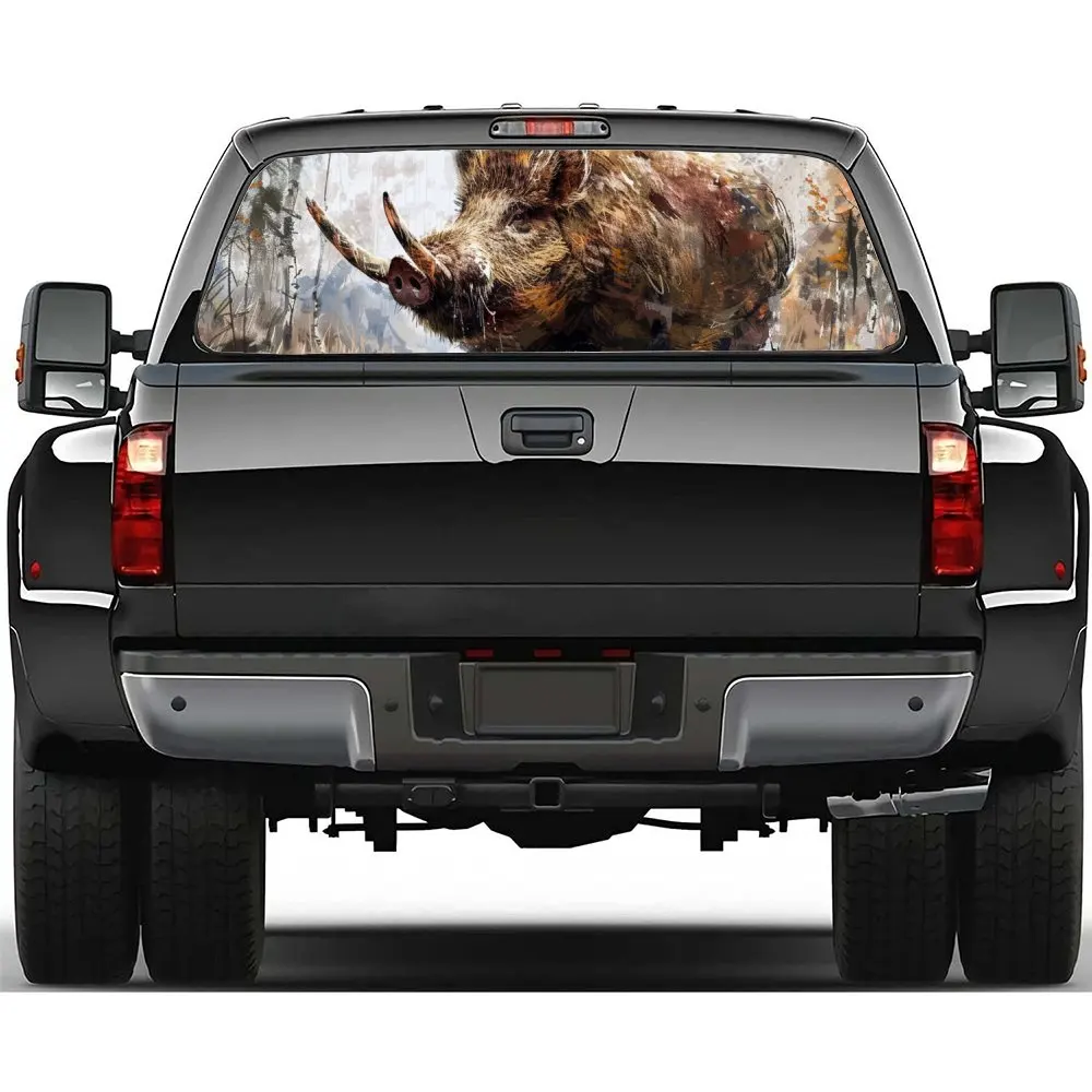 Fierce Wild Boar Animal Print Car Rear Windshield Sticker Truck Window See Through Perforated Back Window Vinyl Decal Decoration
Fierce Wild Boar Animal Print Car Rear Windshield Sticker Truck Window See Through Perforated Back Window Vinyl Decal Decoration