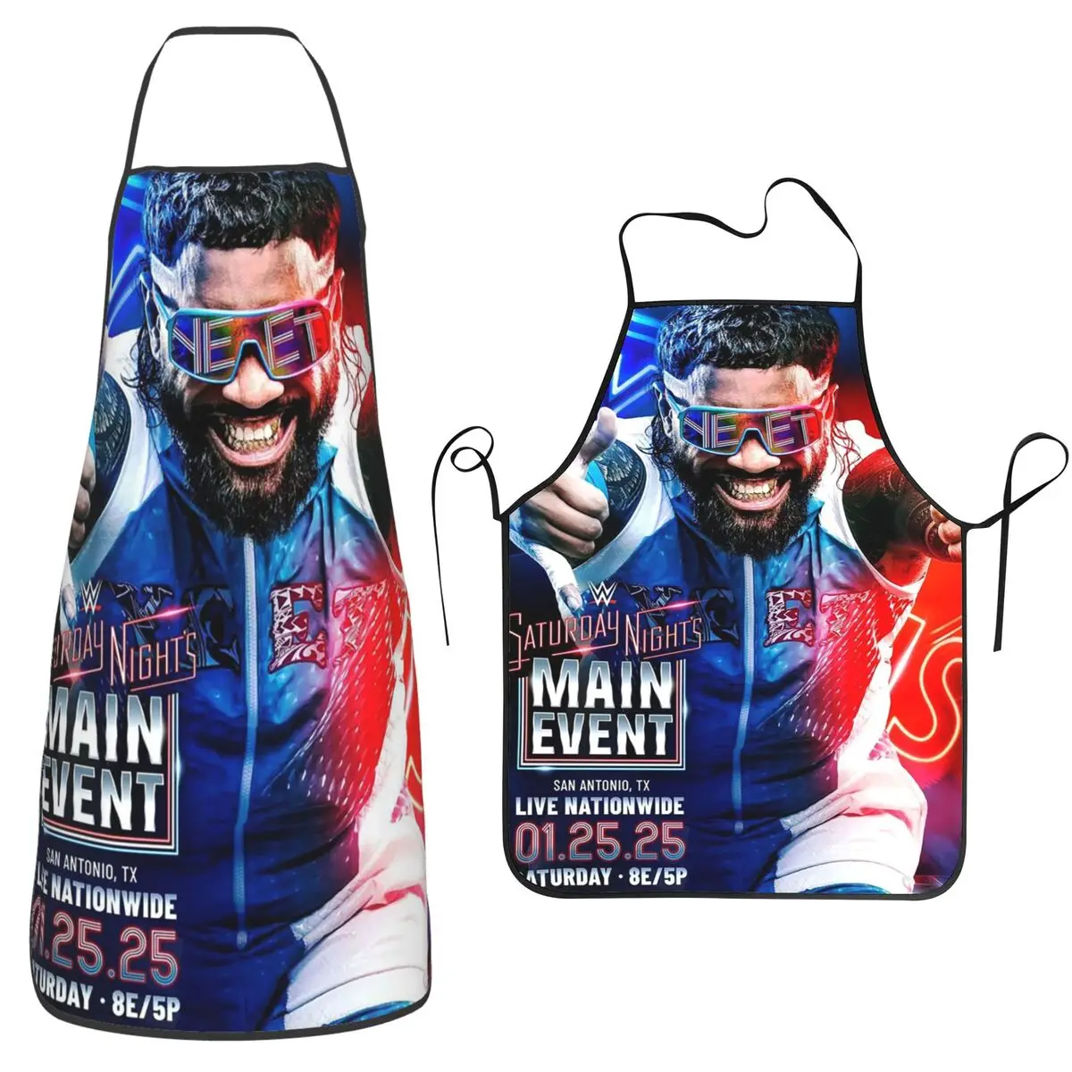 WWE Jey Uso Maint Event 2024, фартуки для шеф-повара, приготовления пищи, выпечки, нагрудник без рукавов, кухонный сарафан для уборки для женщин и мужчин, садоводства
WWE Jey Uso Maint Event 2024, фартуки для шеф-повара, приготовления пищи, выпечки, нагрудник без рукавов, кухонный сарафан для уборки для женщин и мужчин, садоводства