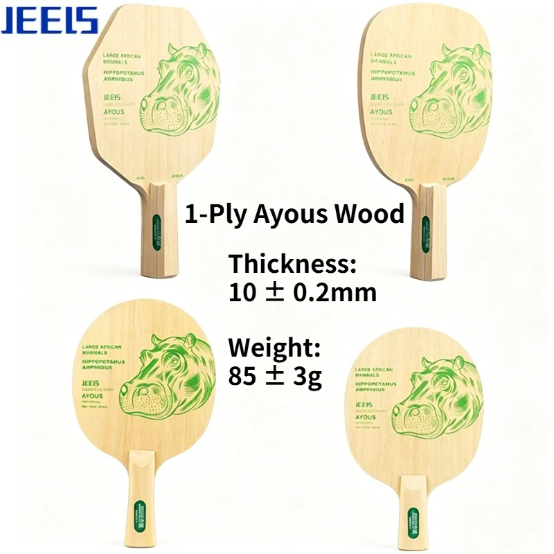 JEELS Green Hippo Table Tennis Blade 1-Ply Thickened Ayous Wood Ping Pong Paddle Professional Single-Ply Enhanced Elasticity
JEELS Green Hippo Table Tennis Blade 1-Ply Thickened Ayous Wood Ping Pong Paddle Professional Single-Ply Enhanced Elasticity