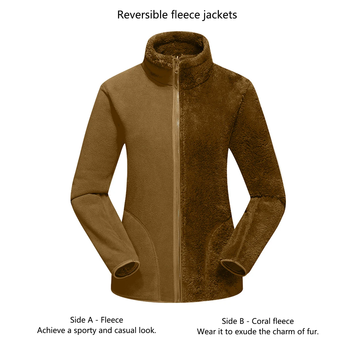 Reversible Double Sided Coral Fleece Jacket Women Warm Lined Coat Comfortable Lounge Wear
Reversible Double Sided Coral Fleece Jacket Women Warm Lined Coat Comfortable Lounge Wear