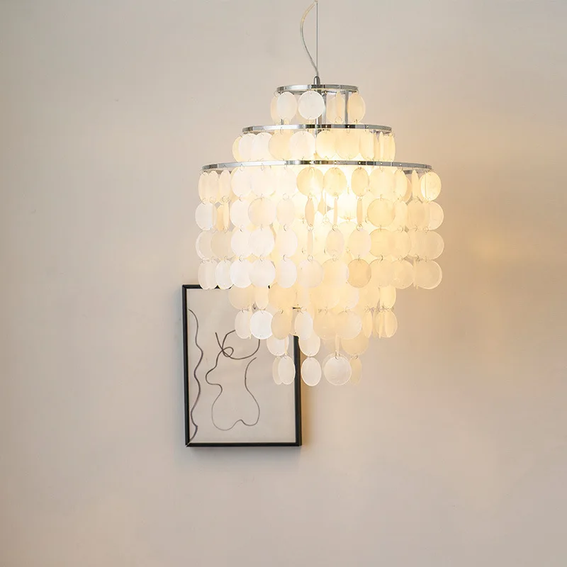 Shell bedroom chandelier living room dining room branch American lighting entrance art creative small chandelier
Shell bedroom chandelier living room dining room branch American lighting entrance art creative small chandelier