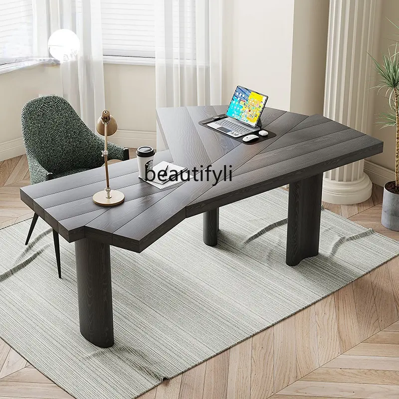French Retro Creative Fan-Shaped Advanced Solid Wood Desk 1.8 M Computer Desk
French Retro Creative Fan-Shaped Advanced Solid Wood Desk 1.8 M Computer Desk