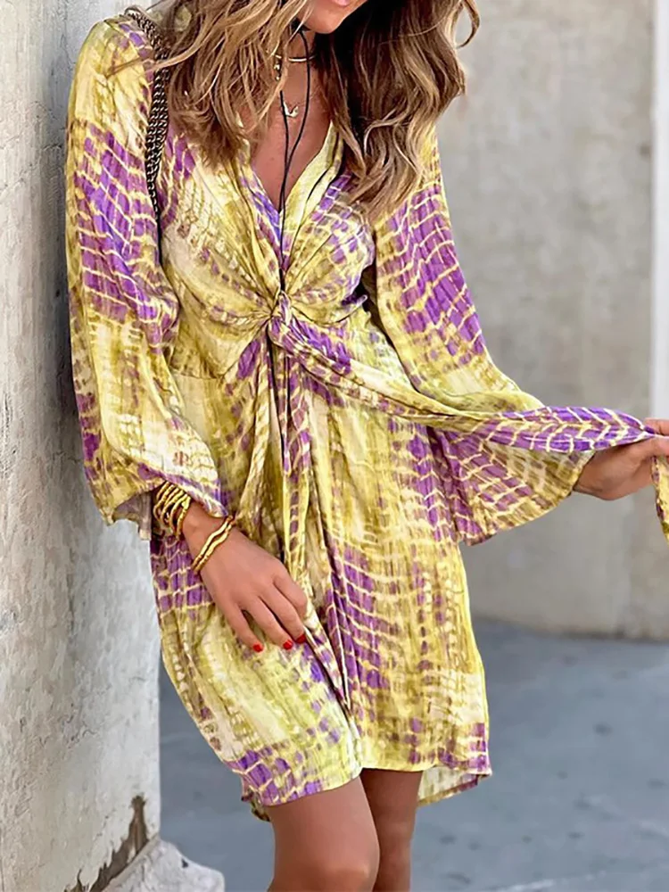 2023 Summer Women Patchwork Bohemian Long Dress Print Female Streetwear Long Sleeve Dress Casual Holiday V Neck High Waist Dress
2023 Summer Women Patchwork Bohemian Long Dress Print Female Streetwear Long Sleeve Dress Casual Holiday V Neck High Waist Dress