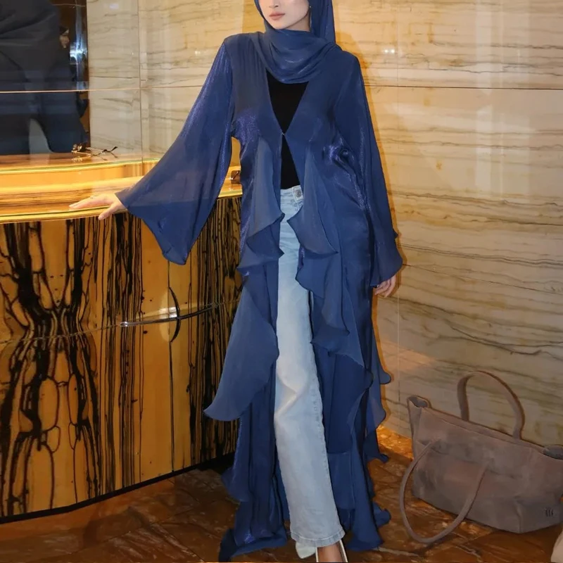 Casual Women Long Sleeve Loose Commute Coat Spring Summer 2026 New Ladies Coats Fashion Ruffles Solid Color Cardigans With hijab
Casual Women Long Sleeve Loose Commute Coat Spring Summer 2026 New Ladies Coats Fashion Ruffles Solid Color Cardigans With hijab