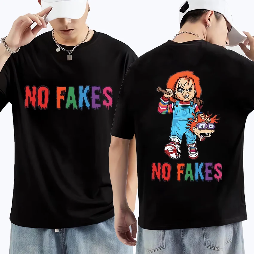 Horror No Fakes Chucky Graphic T Shirts Men Women Gothic Trend Short Sleeve T-shirt Street Fashion Oversized 100% Cotton Tee
Horror No Fakes Chucky Graphic T Shirts Men Women Gothic Trend Short Sleeve T-shirt Street Fashion Oversized 100% Cotton Tee