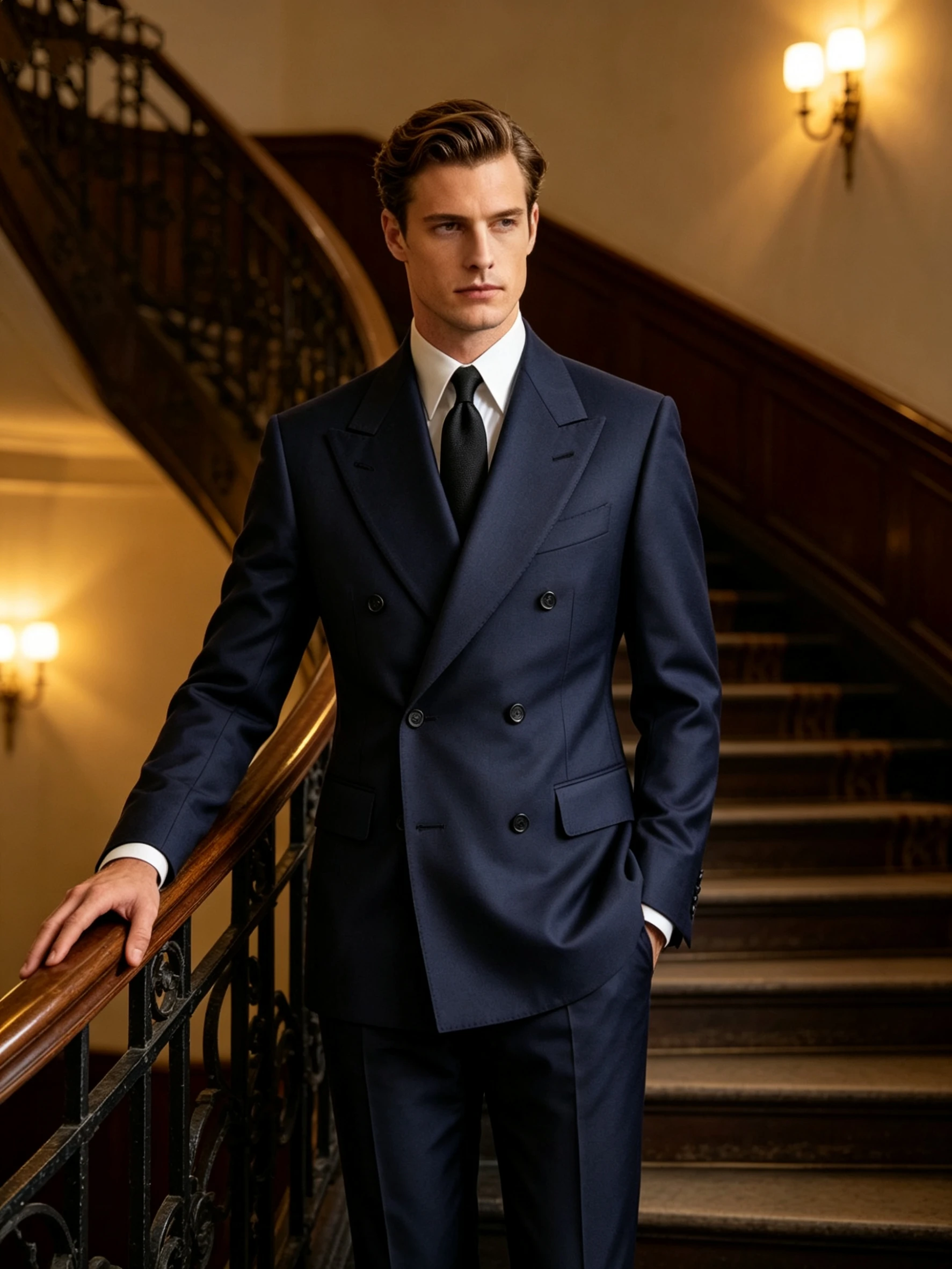 Navy Blue Men's Wedding Suits 2 Piece Daily Double Breasted Peak Lapel Blazer Pants Formal Business Suit Set Office Men Clothes
Navy Blue Men's Wedding Suits 2 Piece Daily Double Breasted Peak Lapel Blazer Pants Formal Business Suit Set Office Men Clothes