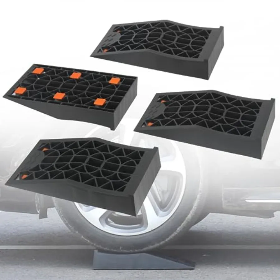 Low Profile Car Service Ramp - 4 Pack with Anti-Slip Pads for Lift Maintenance and Oil Changes, Low-Chassis Car Tire Ramps for
Low Profile Car Service Ramp - 4 Pack with Anti-Slip Pads for Lift Maintenance and Oil Changes, Low-Chassis Car Tire Ramps for