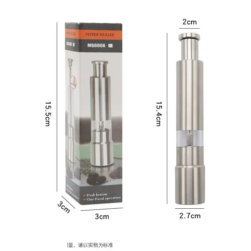 Creative Stainless Steel Manual Salt And Pepper Grinder Household Sea Salt Grinder Spice Mill for Kitchen
Creative Stainless Steel Manual Salt And Pepper Grinder Household Sea Salt Grinder Spice Mill for Kitchen