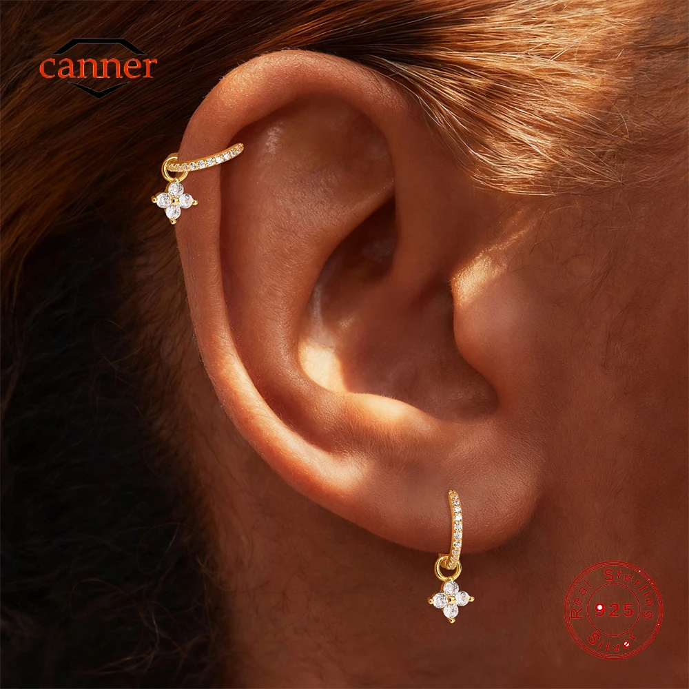 CANNER 1PC 925 Sterling Silver Four Leaf Clover Zircon Ear Bone Clip Nose Ring Piercing For Women Ins Classic Drop Earring Gift
CANNER 1PC 925 Sterling Silver Four Leaf Clover Zircon Ear Bone Clip Nose Ring Piercing For Women Ins Classic Drop Earring Gift