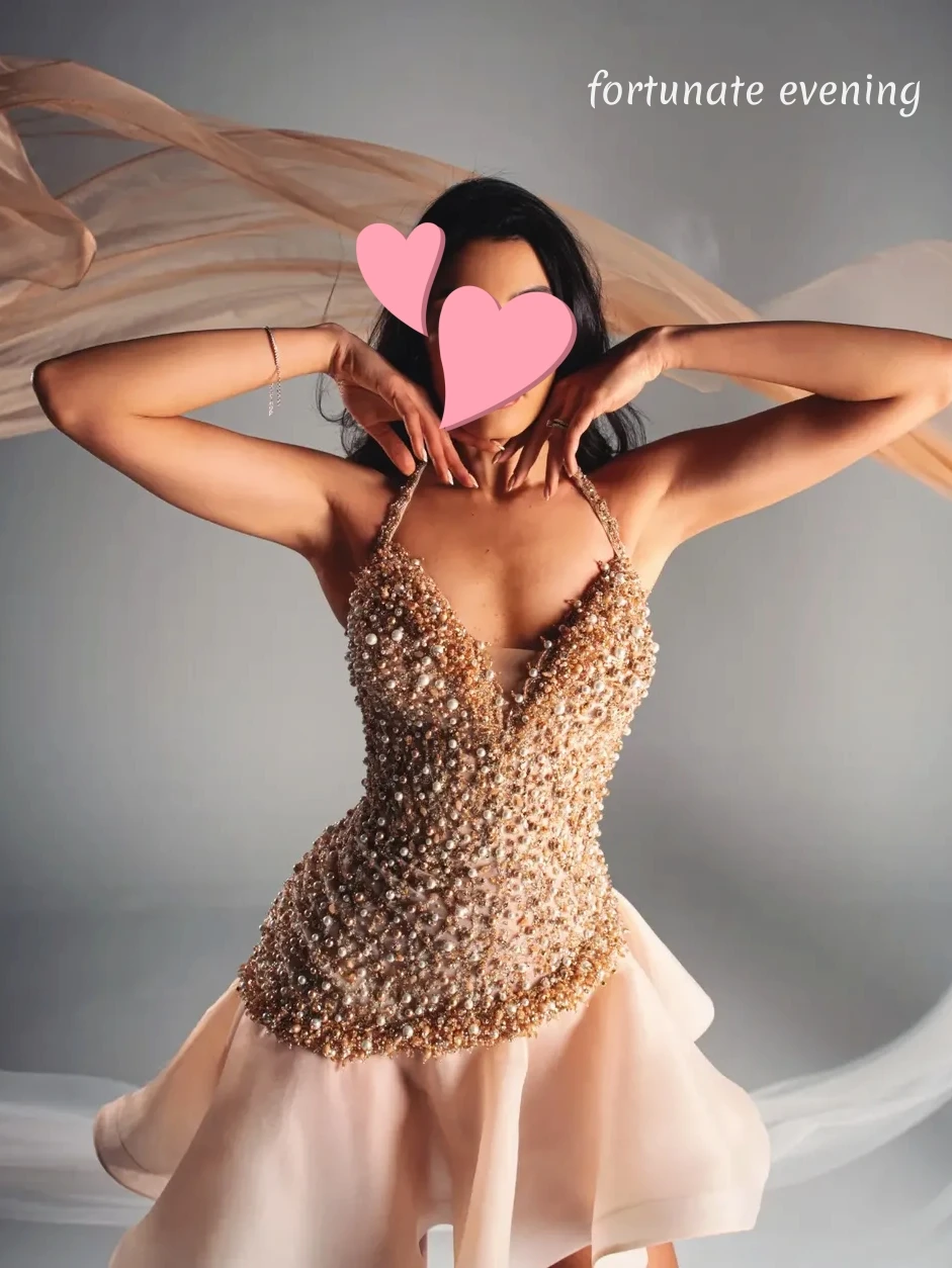 Fortunate Evening Elegant Vintage Sexy Champagne Pearls Lace Beads New Customized Formal Occasion Prom Dress Evening Party Gowns
Fortunate Evening Elegant Vintage Sexy Champagne Pearls Lace Beads New Customized Formal Occasion Prom Dress Evening Party Gowns