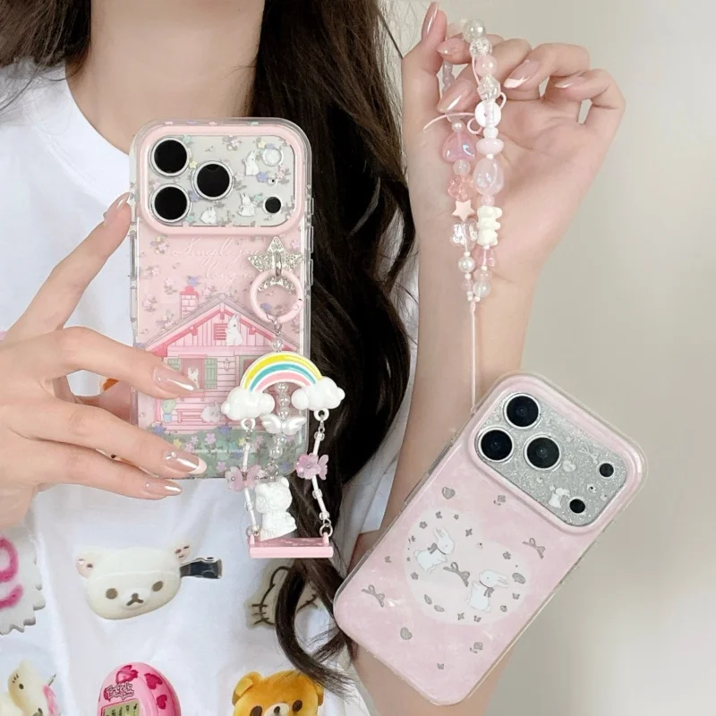 Cute Cartoon Love Heart Rabbit Garden For iPhone 17 Pro 15 16 Pro Max Cover with Pendant Chain Shockproof Cases For iPhone 16 Fu
Cute Cartoon Love Heart Rabbit Garden For iPhone 17 Pro 15 16 Pro Max Cover with Pendant Chain Shockproof Cases For iPhone 16 Fu