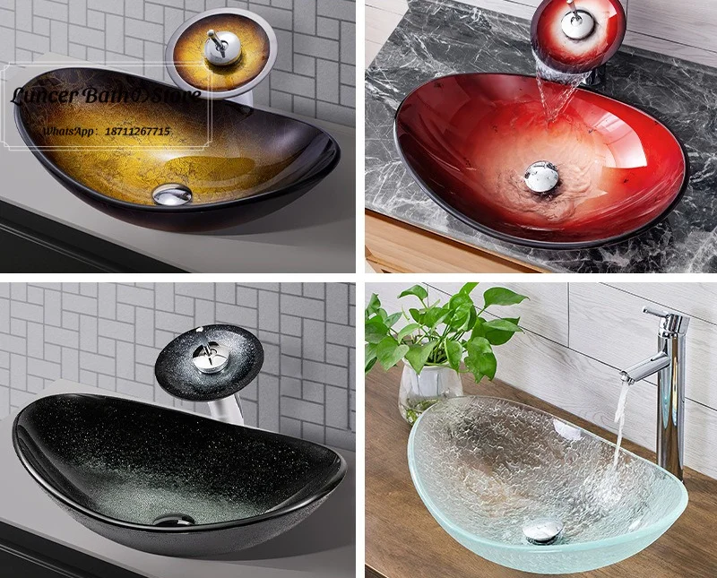 bathroom tempered glass wash basin Nordic style art table bathroom toilet wash basin washbasin
bathroom tempered glass wash basin Nordic style art table bathroom toilet wash basin washbasin