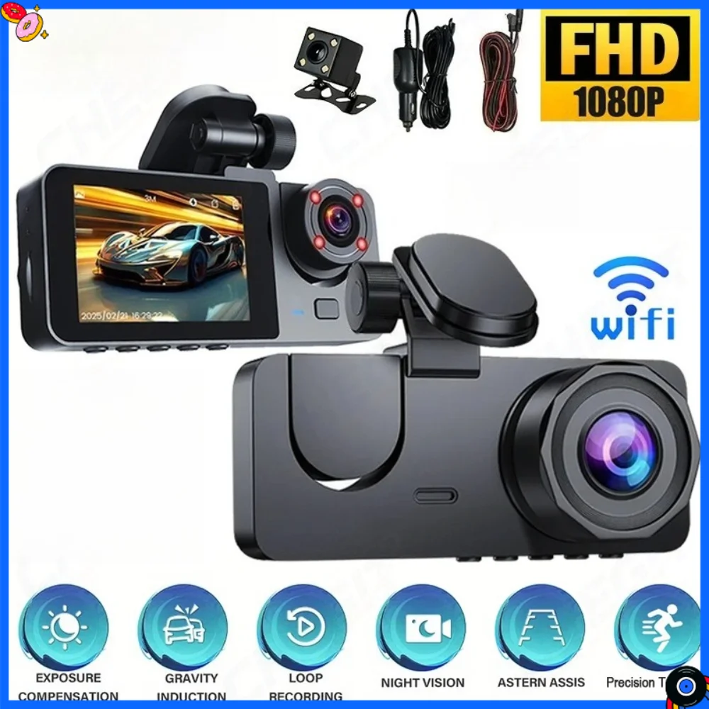 NEW Car DVR 1080P HD WIFI 3 Camera Dash Cam For Car Camera Video Recorder Front Rear View Camera Night Vision Car Accessories
NEW Car DVR 1080P HD WIFI 3 Camera Dash Cam For Car Camera Video Recorder Front Rear View Camera Night Vision Car Accessories