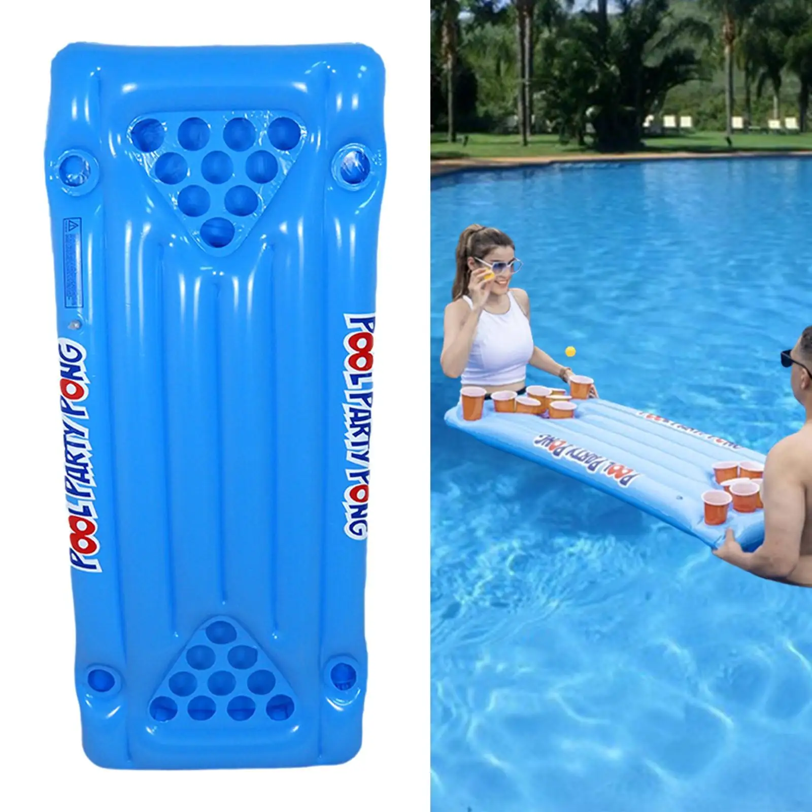 Inflatable Beer Pong Raft Practical Unique Float Lounge Water Floating Bed with Drink Holder for Holiday Beach Water Park Summer
Inflatable Beer Pong Raft Practical Unique Float Lounge Water Floating Bed with Drink Holder for Holiday Beach Water Park Summer