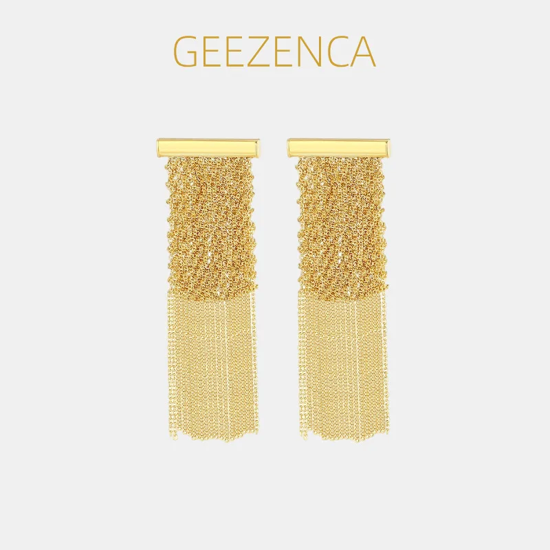 GEEZENCA Italian 925 Sterling Silver Braided Long Tassles Dangle Earrings Women Trendy Gorgeous Hanging Earring Luxury Jewelry
GEEZENCA Italian 925 Sterling Silver Braided Long Tassles Dangle Earrings Women Trendy Gorgeous Hanging Earring Luxury Jewelry