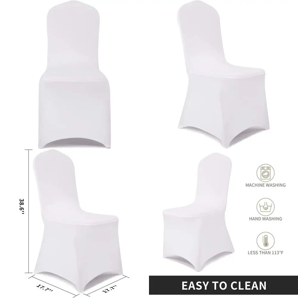 Stretch Spandex Chair Covers for Weddings, Party, and Banquets - White, Pack of 25
Stretch Spandex Chair Covers for Weddings, Party, and Banquets - White, Pack of 25