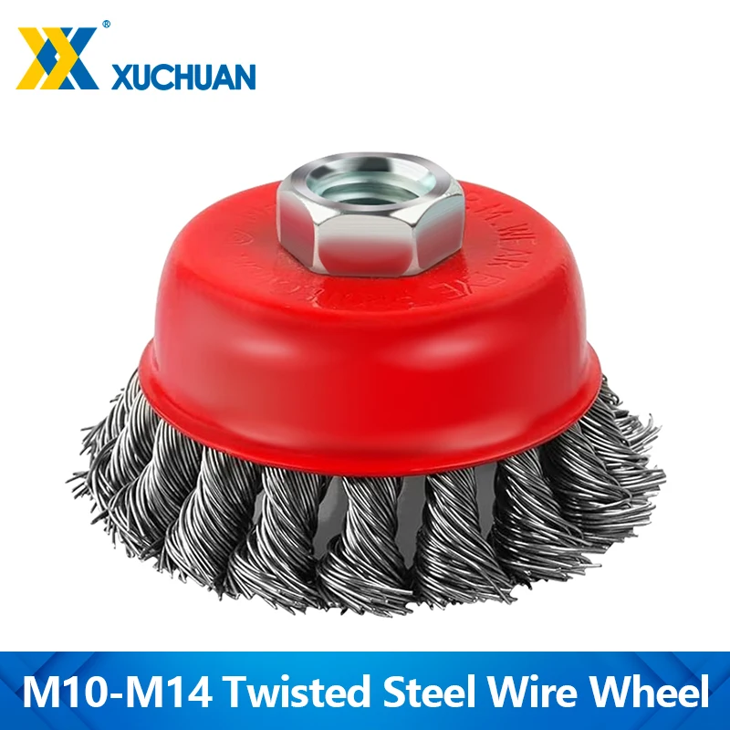 1pc M10 M14 Twisted Steel Wire Wheel Brush 2.5 3 inch for Angle Grinder Paint Removal Deburring Strong Rotary Twist Knot
1pc M10 M14 Twisted Steel Wire Wheel Brush 2.5 3 inch for Angle Grinder Paint Removal Deburring Strong Rotary Twist Knot