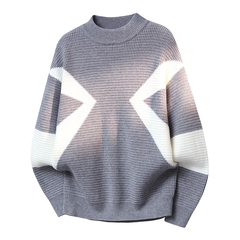 The new color-blocked thick-knit sweater for men is a warm and thick style, paired with a knitted base layer for retro autumn an
The new color-blocked thick-knit sweater for men is a warm and thick style, paired with a knitted base layer for retro autumn an