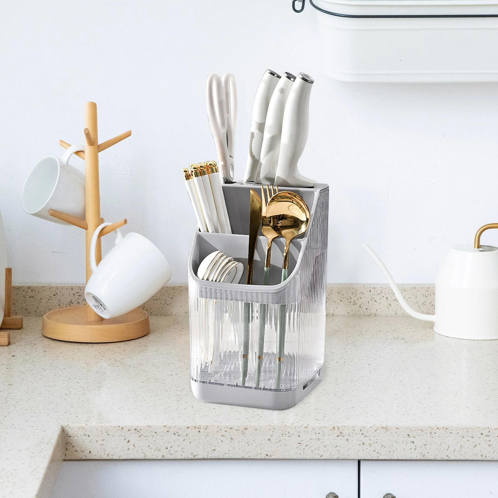 Countertop Kitchen Storage Box Grey Pet Fashionable Holder Chopsticks Rest Multi Purpose Utensil Rack Knife Scissors Seasoning
Countertop Kitchen Storage Box Grey Pet Fashionable Holder Chopsticks Rest Multi Purpose Utensil Rack Knife Scissors Seasoning