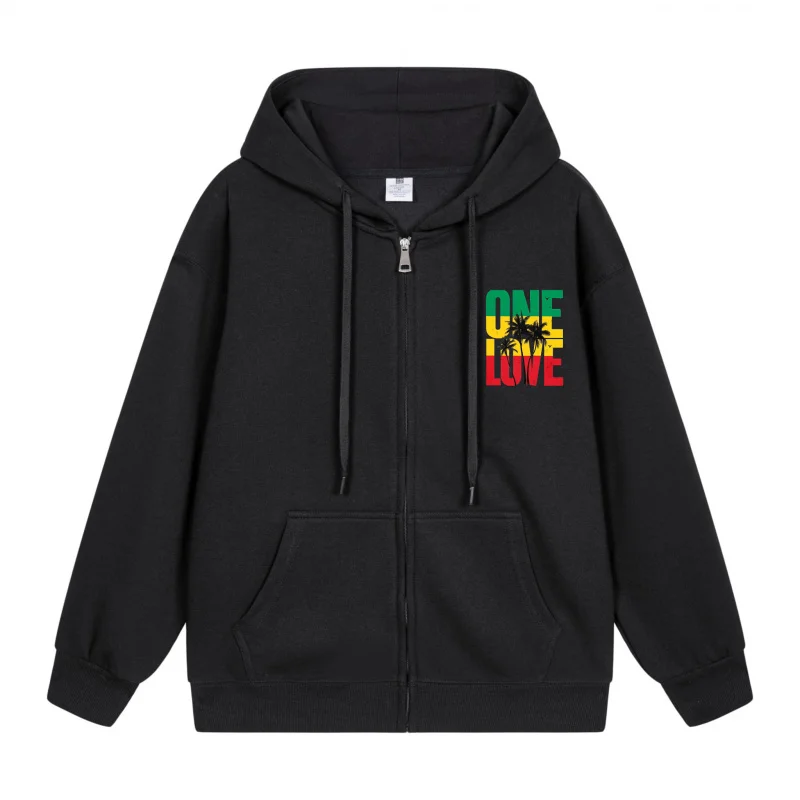 Men's Zip-Up Hoodie One Love Pattern In Colors 2025 New Style Casual Couples’ Style Couples’ Style
Men's Zip-Up Hoodie One Love Pattern In Colors 2025 New Style Casual Couples’ Style Couples’ Style
