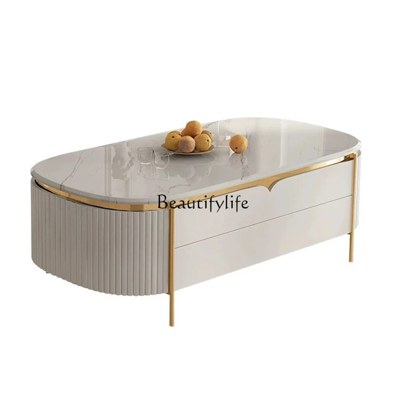 Italian light luxury coffee table simple modern living room rock slab solid wood coffee table
Italian light luxury coffee table simple modern living room rock slab solid wood coffee table