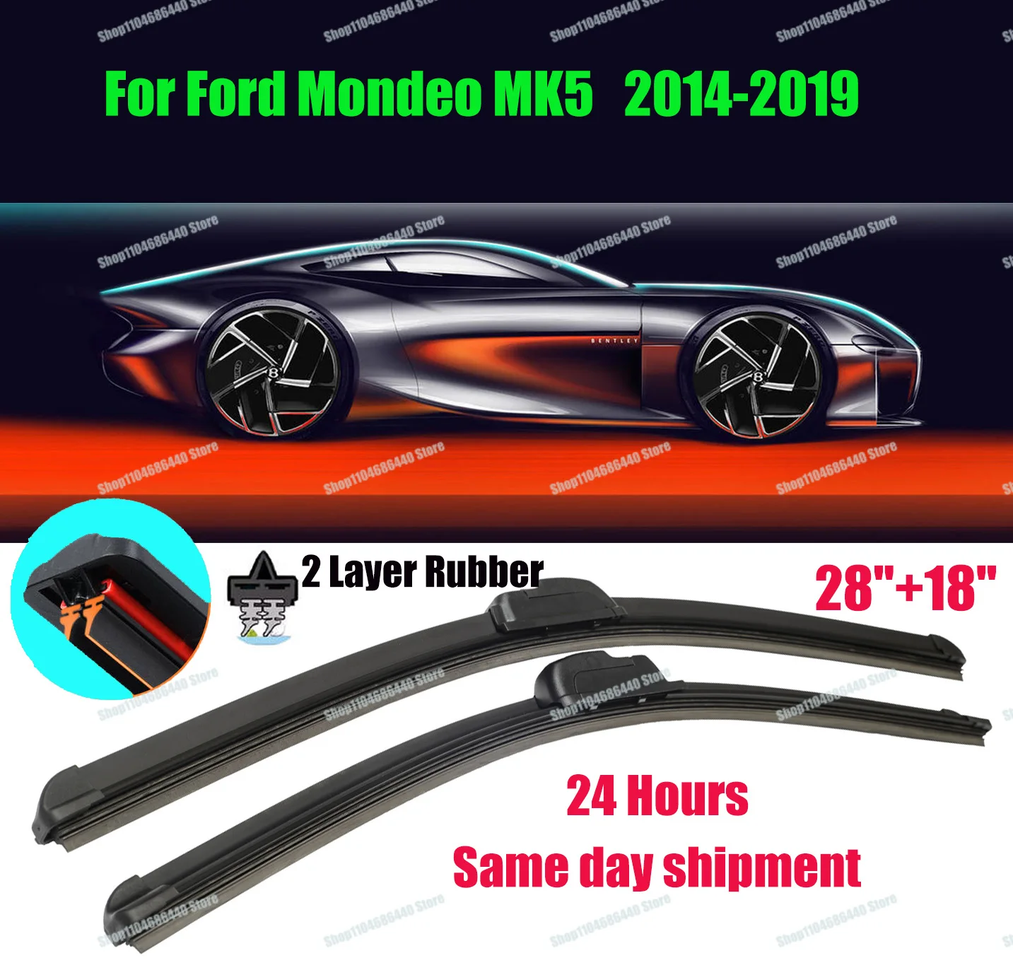 For Ford Mondeo Fusion MK5 2014 2015 2016 2017 2018 2019 Car Wiper Blades Front Window Windscreen Windshield Washer Accessories
For Ford Mondeo Fusion MK5 2014 2015 2016 2017 2018 2019 Car Wiper Blades Front Window Windscreen Windshield Washer Accessories