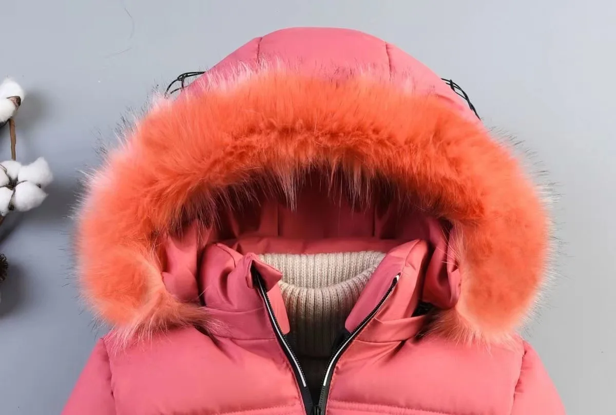 Kids Hooded Winter Fur Collar Coat 38 S4c7d6d2a68de409191633000092a23b1Q