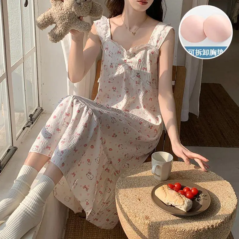 Sanrio Girl Sexy Suspenders Night Dress Kawaii Hello Kitty Anime Fashion Summer Long Style Wear It Outside Leisure Wear Skirt
Sanrio Girl Sexy Suspenders Night Dress Kawaii Hello Kitty Anime Fashion Summer Long Style Wear It Outside Leisure Wear Skirt