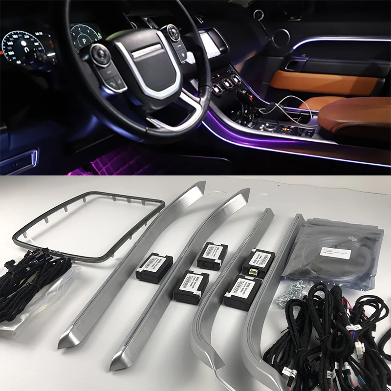 Светодиодный окружающий свет, 10 цветов, подходящий для Range Rover Sport 2013-2020, атмосферный светильник, украшение автомобиля, окружающая лампа
Светодиодный окружающий свет, 10 цветов, подходящий для Range Rover Sport 2013-2020, атмосферный светильник, украшение автомобиля, окружающая лампа