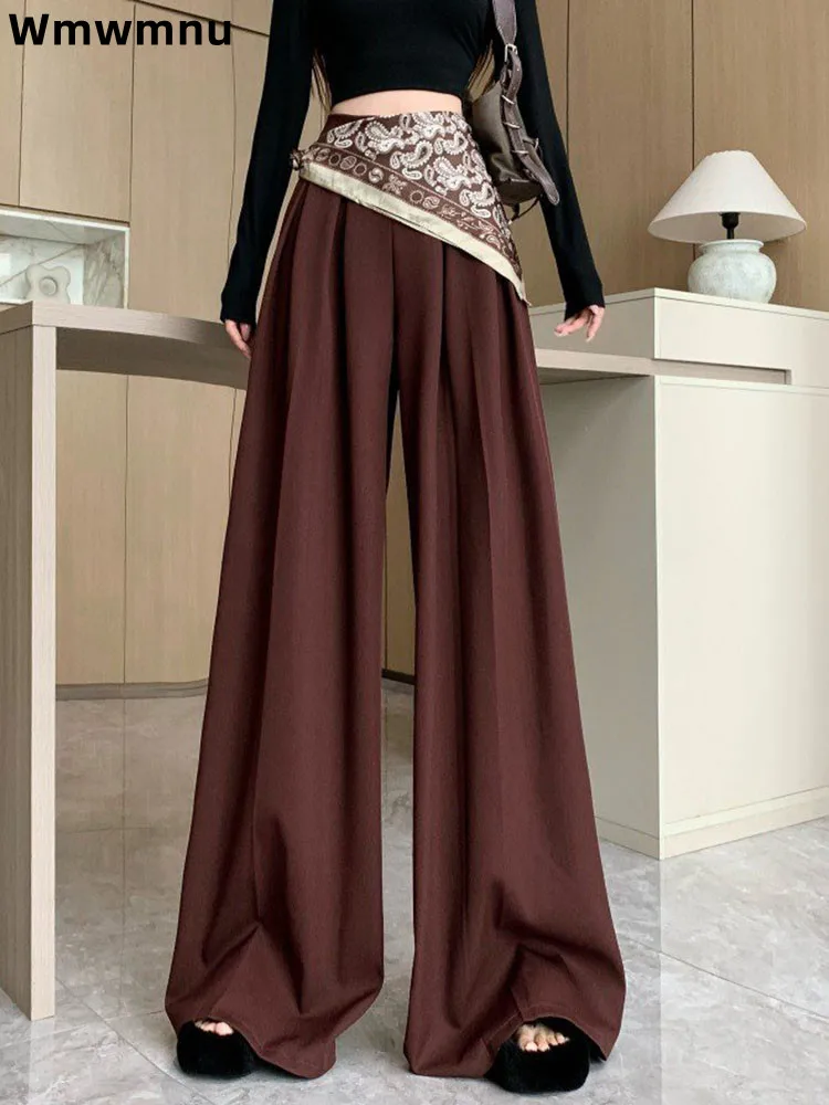 Lace Fashion Korean Pants High Waist Baggy Patchwork Straight Wide Leg Pantalones Loose Suit Woman Casual Office Trousers
Lace Fashion Korean Pants High Waist Baggy Patchwork Straight Wide Leg Pantalones Loose Suit Woman Casual Office Trousers