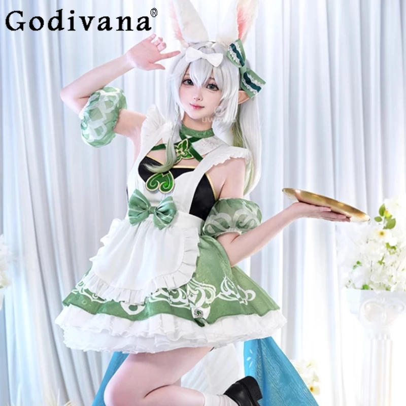 Bunny Maid Cosplay Costume Dress for Women Cosplay Game Genshin Impact Dress Female Halloween Role Play Dress Set
Bunny Maid Cosplay Costume Dress for Women Cosplay Game Genshin Impact Dress Female Halloween Role Play Dress Set