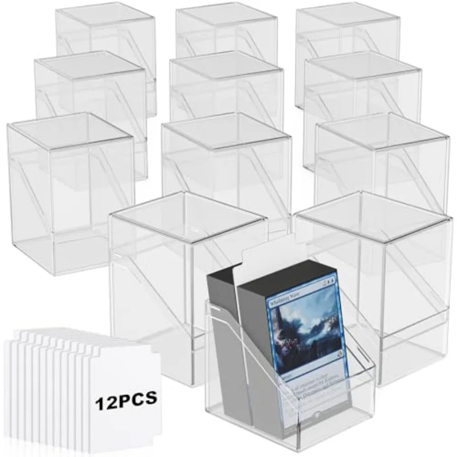 Card Deck Cases 2 Acrylic Commander Deck Box Holding 00+ Sleeved Cards with 2 Dividers Card Storage Box Fit for MTG TCG Sports
Card Deck Cases 2 Acrylic Commander Deck Box Holding 00+ Sleeved Cards with 2 Dividers Card Storage Box Fit for MTG TCG Sports
