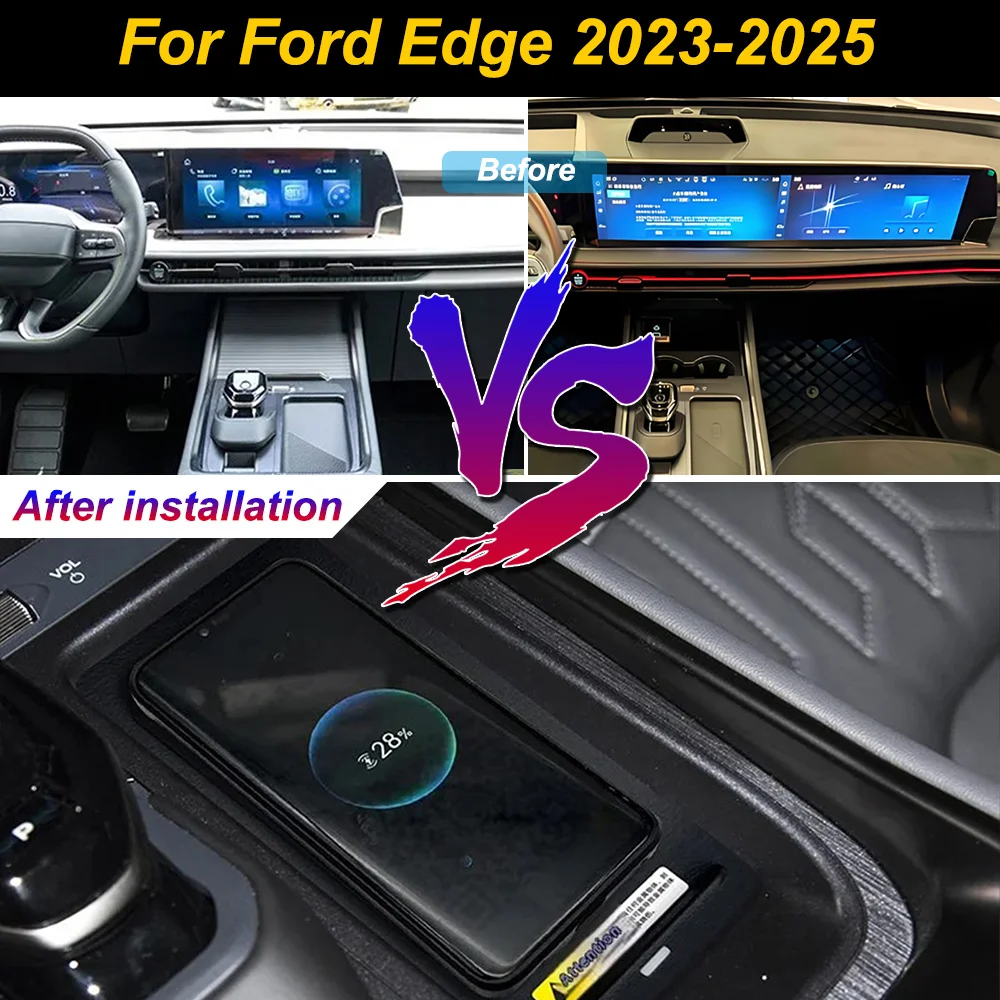 2 DIN for Ford Edge 2023 2024 2025 Car Wireless Mobile Phone Charger Center Console Storage 18W iphone fast plate holder
2 DIN for Ford Edge 2023 2024 2025 Car Wireless Mobile Phone Charger Center Console Storage 18W iphone fast plate holder