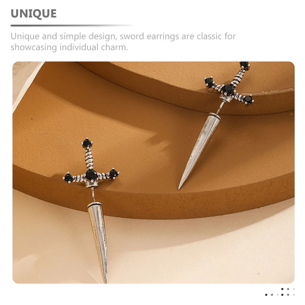 Sword Earrings Women Gothic Stud Dangle Fashion Retro Alloy Jewelry Sword Jewelry For Women Cool Holiday Design Ear Accessories
Sword Earrings Women Gothic Stud Dangle Fashion Retro Alloy Jewelry Sword Jewelry For Women Cool Holiday Design Ear Accessories