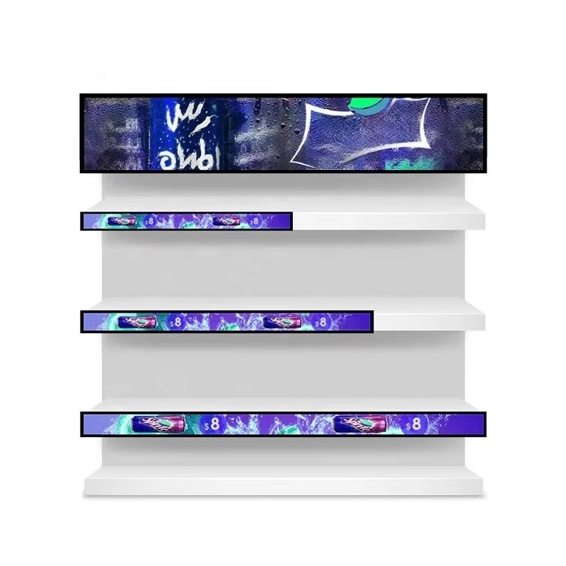 Supermarket Shelf Edge LED Display Screen With 4K Resolution Custom Stripe Advertising Bar Using LVDS Technology Stretch LCD Bar
Supermarket Shelf Edge LED Display Screen With 4K Resolution Custom Stripe Advertising Bar Using LVDS Technology Stretch LCD Bar