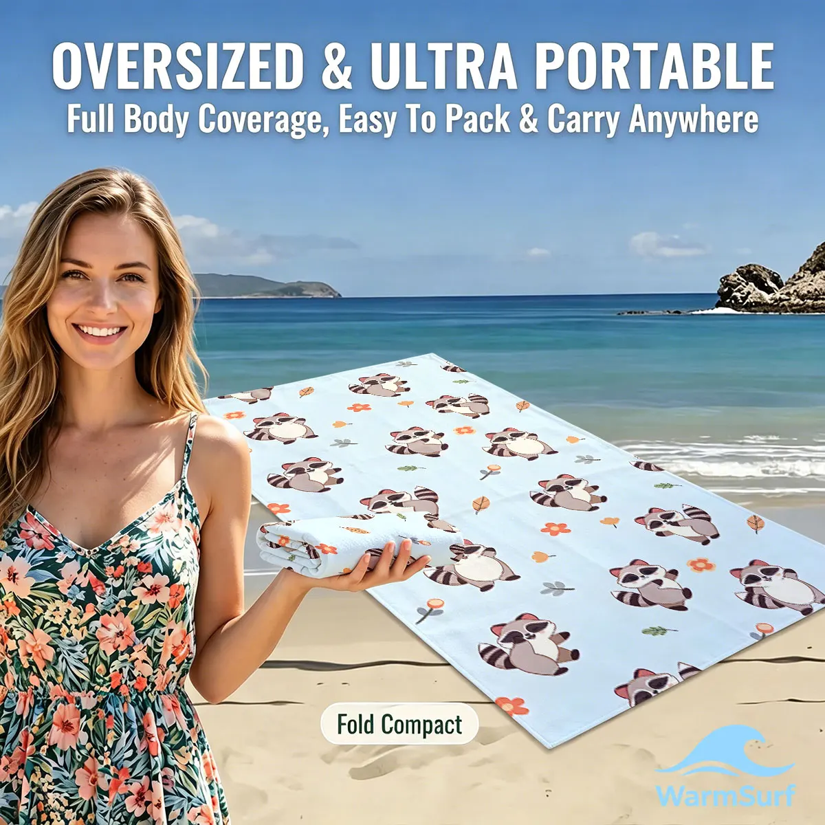 cute raccoon floral Quick Drying Beach Towels Ultra Lightweight Fast-drying Super Absorbent It is a must-have item for summer
cute raccoon floral Quick Drying Beach Towels Ultra Lightweight Fast-drying Super Absorbent It is a must-have item for summer