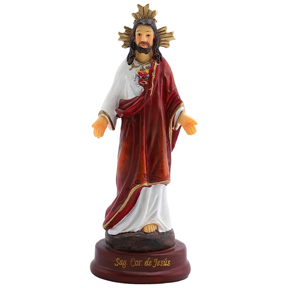 Jesus Statue Resin Craft Desktop Ornament Unique Jesus Sculpture for Home Church Office Tabletop Religious Decor
Jesus Statue Resin Craft Desktop Ornament Unique Jesus Sculpture for Home Church Office Tabletop Religious Decor