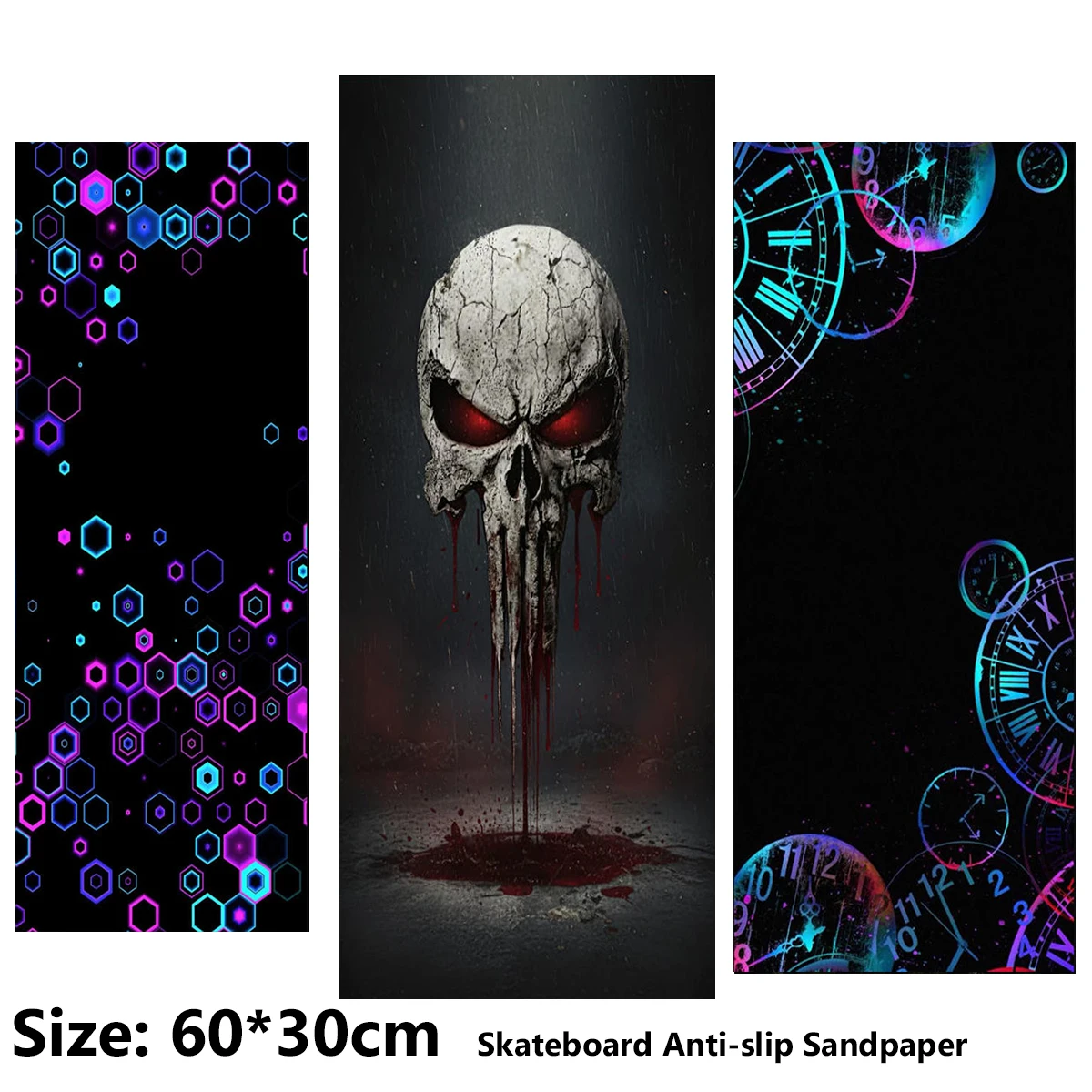 Electric Scooter Anti-slip Sticker Sandpaper Skateboard GripTape Sheet 60*30cm Polygonal Geometric Scary Skull Pattern
Electric Scooter Anti-slip Sticker Sandpaper Skateboard GripTape Sheet 60*30cm Polygonal Geometric Scary Skull Pattern
