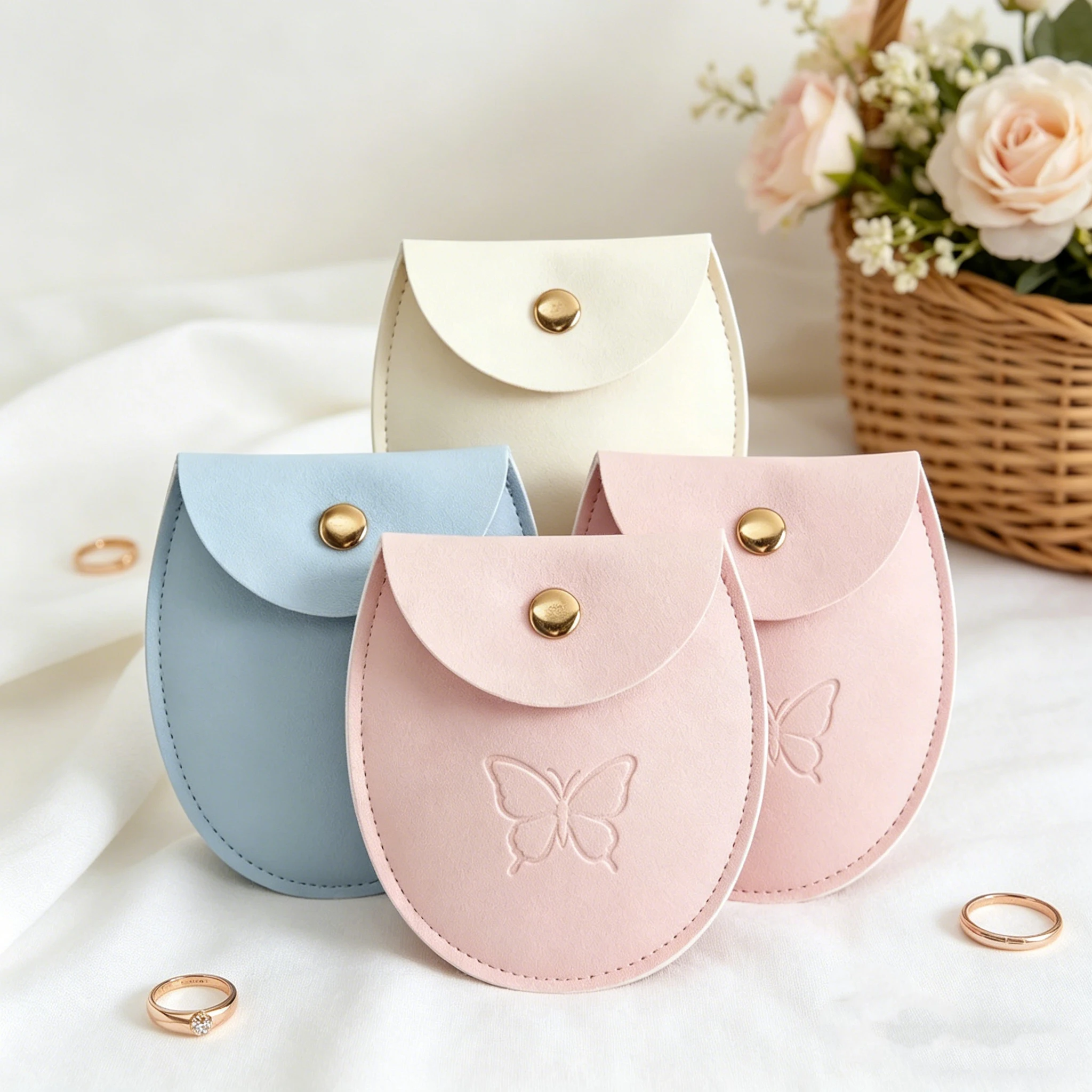 Personalized Logo Jewelry Leather 7.8x8.5cm Snap Button Bag Earrings Studs Necklace Pendant Gift Wedding Favor Packaging Pouch
Personalized Logo Jewelry Leather 7.8x8.5cm Snap Button Bag Earrings Studs Necklace Pendant Gift Wedding Favor Packaging Pouch