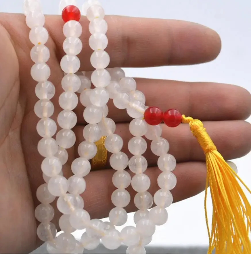 Fashion jewelry Natural 6mm stone Buddhist white jade 108 Prayer Beads Mala Bracelet Necklace AA jade Jewelry cry
Fashion jewelry Natural 6mm stone Buddhist white jade 108 Prayer Beads Mala Bracelet Necklace AA jade Jewelry cry