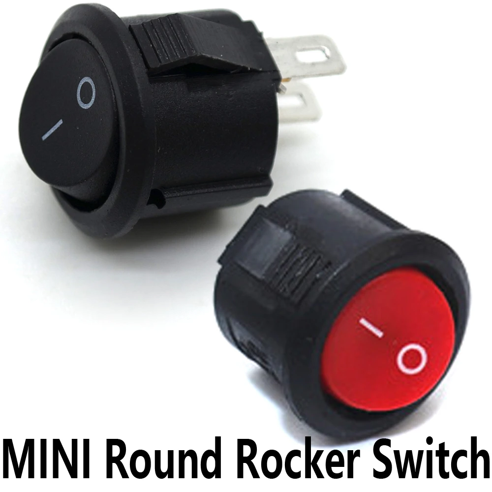 10pcs KCD 16mm Diameter Small Round Boat Rocker Switches Black Mini Round Black Red Small 2 Pin 3 Pin ON-OFF Rocker Switch 3A6A
10pcs KCD 16mm Diameter Small Round Boat Rocker Switches Black Mini Round Black Red Small 2 Pin 3 Pin ON-OFF Rocker Switch 3A6A