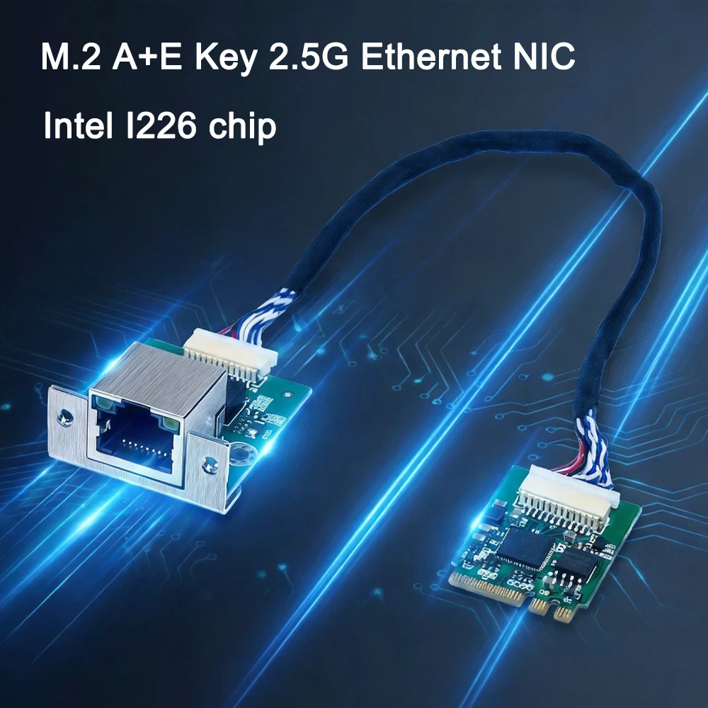 M.2 A+E Key 2.5G Gigabit Ethernet Network Card Intel I226 RTL8125BG RJ45 1000Mbps LAN Adapter For Mini PC Industrial Computer
M.2 A+E Key 2.5G Gigabit Ethernet Network Card Intel I226 RTL8125BG RJ45 1000Mbps LAN Adapter For Mini PC Industrial Computer