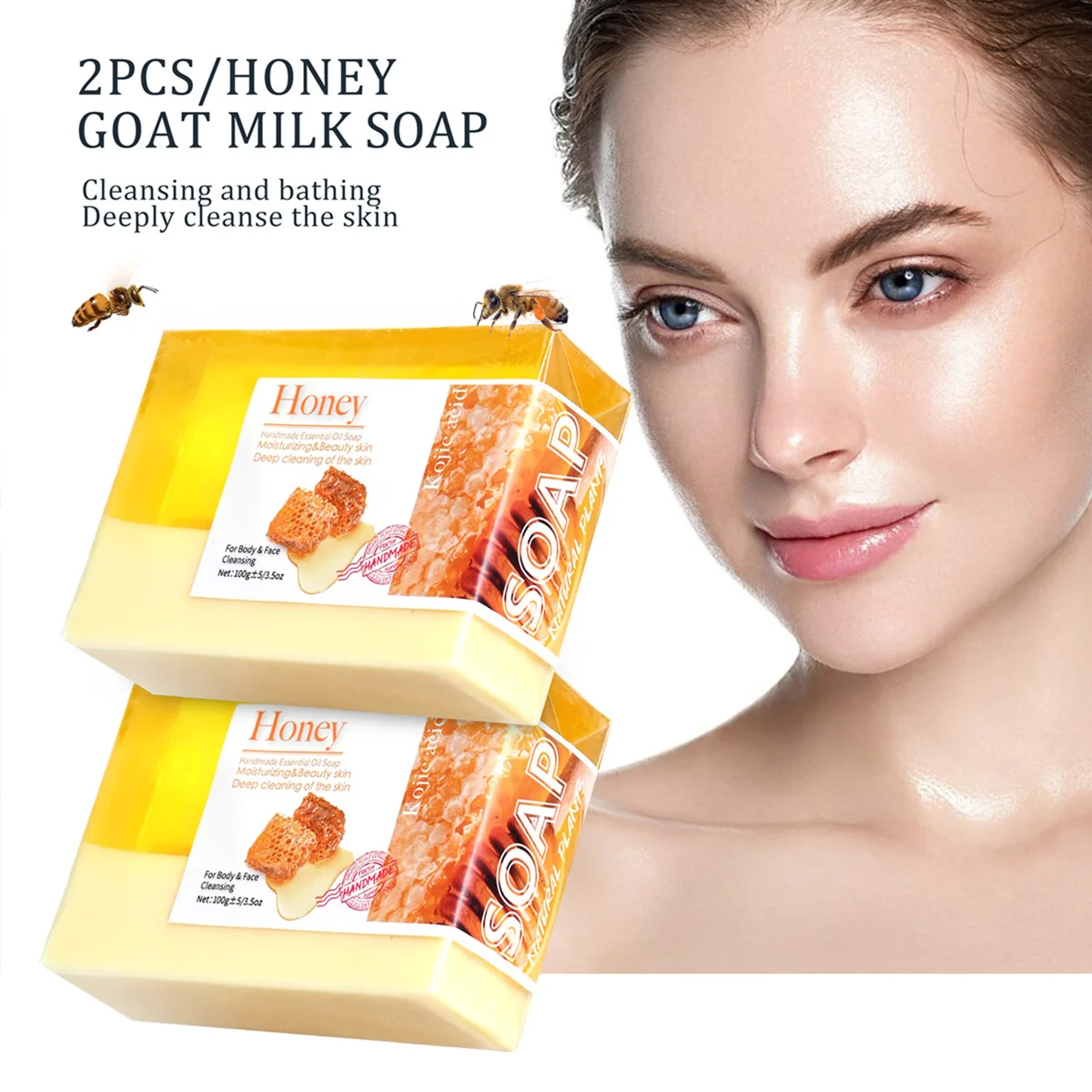 2Pcs 100g Honey Coconut Oil Soap Natural Luster Whitening Bubble Solid Essential Oil Soap Shea Butter Moisturizing Soap
2Pcs 100g Honey Coconut Oil Soap Natural Luster Whitening Bubble Solid Essential Oil Soap Shea Butter Moisturizing Soap