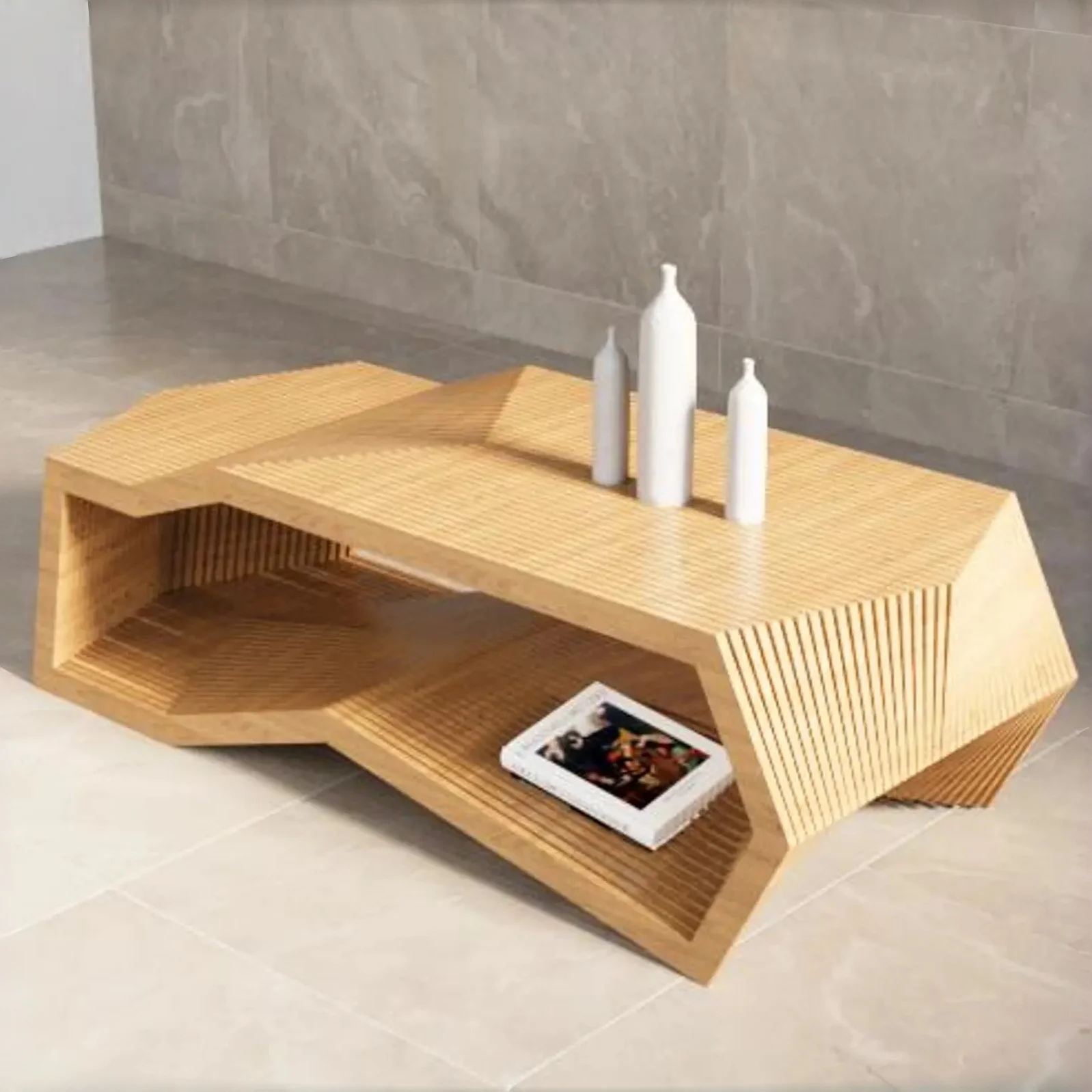 Деревянный журнальный столик Z: уникальная геометрическая конструкция, хранение, премиум-класс, натуральное дерево, стильная мебель для дома
Деревянный журнальный столик Z: уникальная геометрическая конструкция, хранение, премиум-класс, натуральное дерево, стильная мебель для дома