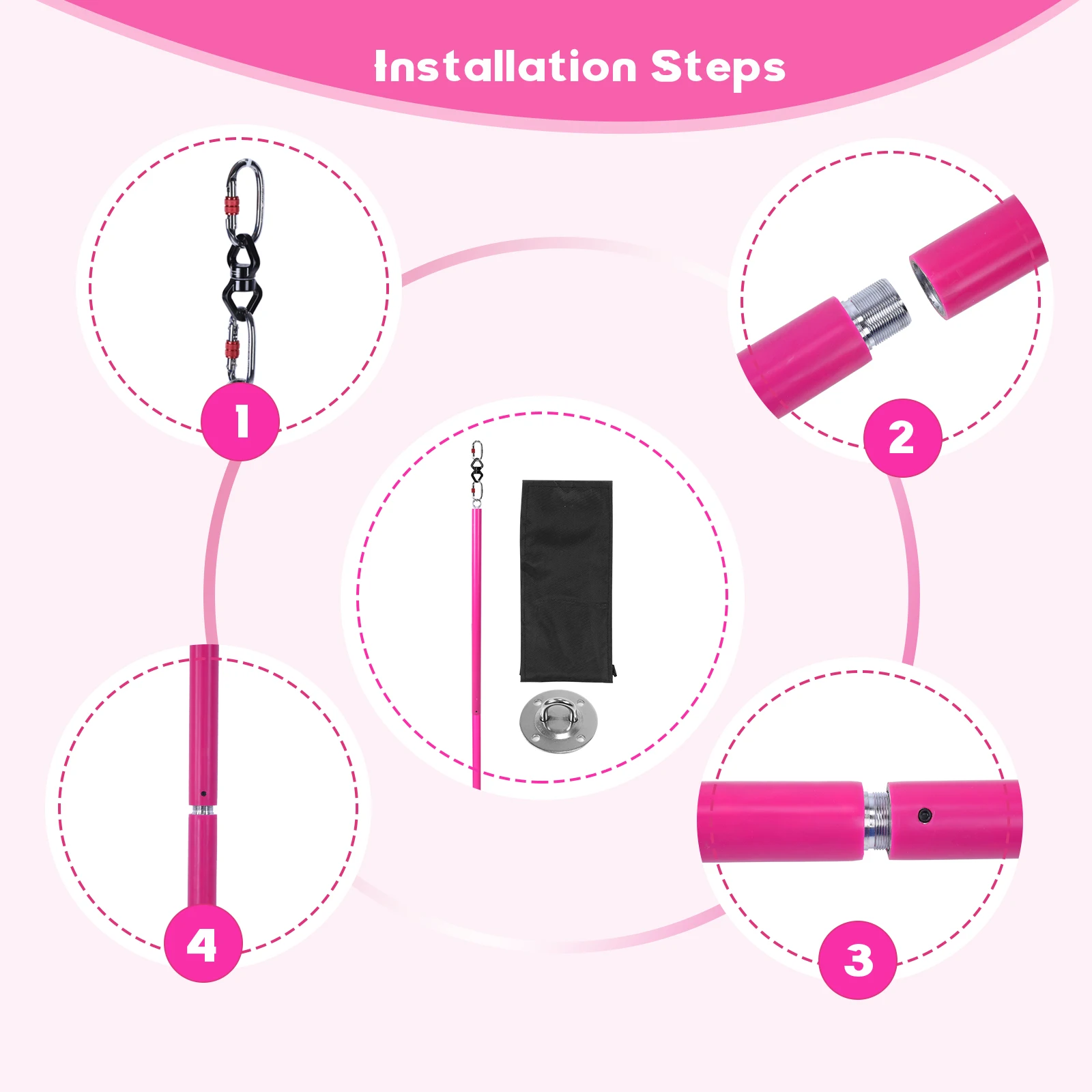 9.8ft/3m Portable Dance Pole For Home Adjustable Height Spinning Dancing Pole Removable for Home Exercise Studio Club Gym
9.8ft/3m Portable Dance Pole For Home Adjustable Height Spinning Dancing Pole Removable for Home Exercise Studio Club Gym