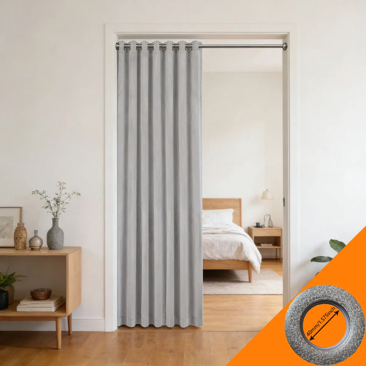 1 Piece Neutral Gray Velvet Door Curtain, Scandinavian Style Noise-Reducing Room Divider Multi-color available
1 Piece Neutral Gray Velvet Door Curtain, Scandinavian Style Noise-Reducing Room Divider Multi-color available